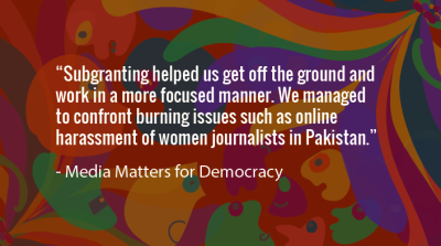  image linking to Seeding change: Media Matters for Democracy on media building and fighting harassment of women journalists in Pakistan 